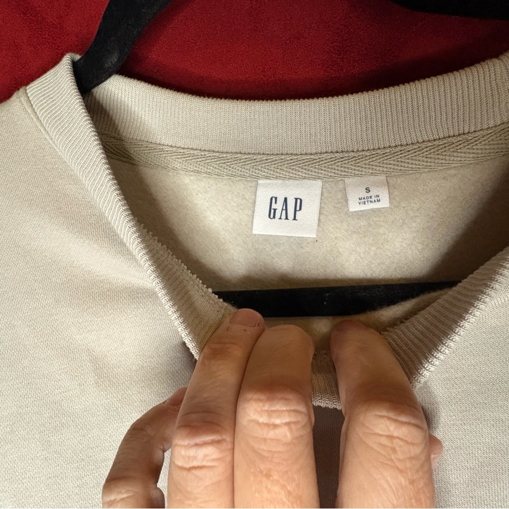 GAP Cream Fringe Sleeve Sweatshirt - Picture 6 of 8